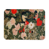 22. 牡 小 図, 若 冲 Peonies en kleine vogels, Jakuchüu Magneet (Horizontaal)