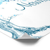 22,5 "x7,5" gepersonaliseerde banner Blue Tree / S Poster (Hoek)