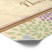 22,5 "x7,5" gepersonaliseerde banner Paarse/groene Poster (Hoek)