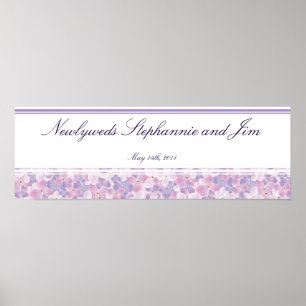 22,5 "x7,5" gepersonaliseerde banner Paarse Hydran Poster