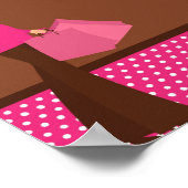 22.5 "x7.5" Gepersonaliseerde Banner Roze Mod Mom Poster (Hoek)