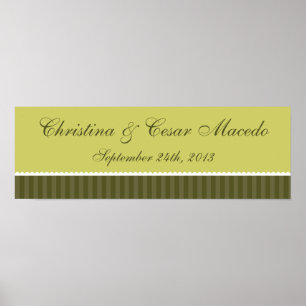 22,5 "x7,5" gepersonaliseerde Martini Olijven Groe Poster