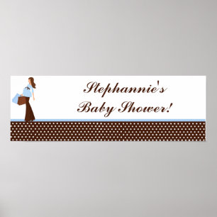 22,5 x 7,5-inch gepersonaliseerde banner Blue Mod Poster