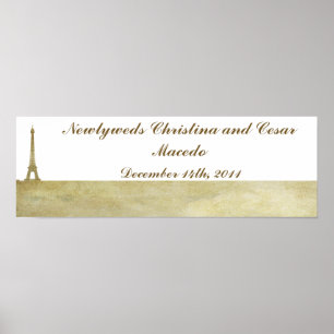 22,5 x 7,5-inch persoonlijke banner  Parijs Poster