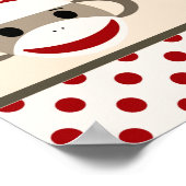 22,5 x 7,5-inch persoonlijke banner Red Sock Monke Poster (Hoek)