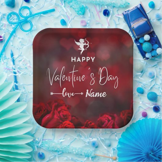 22,9 cm Vierkant papieren bordje (Feest)