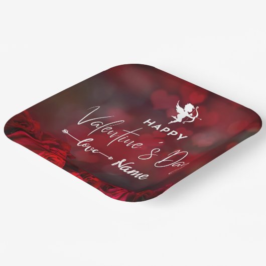 22,9 cm Vierkant papieren bordje (Gebogen)