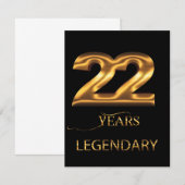 22 ans carte légendaire (Devant / Derrière)