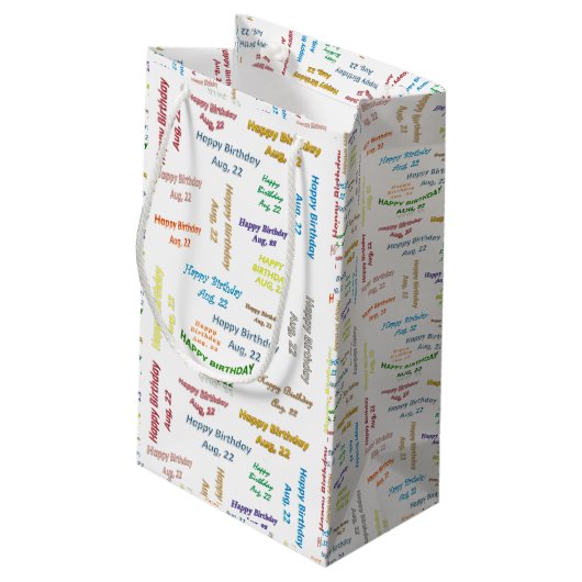 22 août Sac cadeau d'anniversaire (Dos Angle)