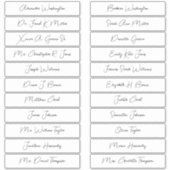 22 bruiloft gastnamen Elegant Monoline Script Sticker (Voorkant)