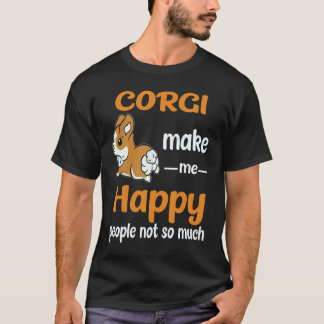 22 Corgi maken me gelukkig Mensen niet zo veel Cor T-shirt