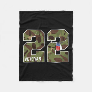 22 Een dag PTSS Quote Depressie Preventie US Army Fleece Deken