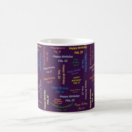 22 février Mug d'anniversaire (Centre)