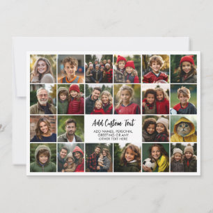 22 foto collage moderne raster met 2 tekstvakken feestdagenkaart