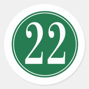 #22 Groene cirkel Ronde Sticker