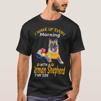 22 Ik word elke ochtend wakker met een Duitse herd T-shirt