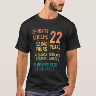 22 Jaar Getrouwd Grappige 22e Huwelijksverjaardag T-shirt