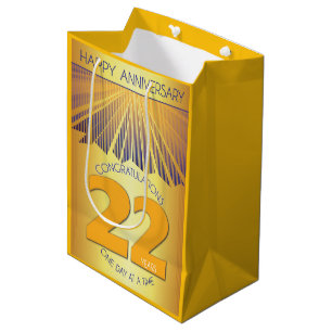 22 Jaar Gouden Straal 12 Stappen Jubileum Medium Cadeauzakje