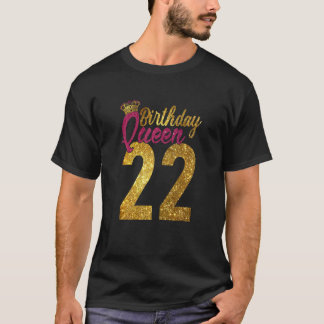 22 jaar oud 2000 22e verjaardag koningin Diamo T-shirt