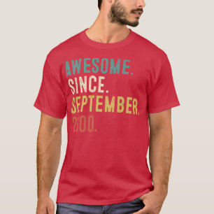 22 jaar oud cadeau Geweldige sinds september 2000 T-shirt