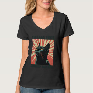 22 Jaar Oud Vintage 2003 Kattenliefhebber 22ste V T-shirt