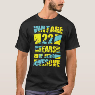 22 jaar oude 22e verjaardag 5 t-shirt