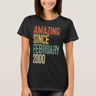 22 jaar oude verbluffing sinds februari 2000 22e g t-shirt