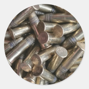 22 Kaliberkogels Ronde Sticker