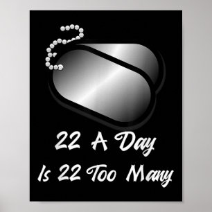 22 keer per dag zijn 22 te veel veteranen zelfbewu poster