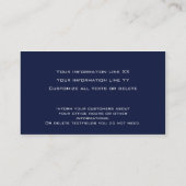 22 Marine Carte de visite professionnelle moderne  (Dos)