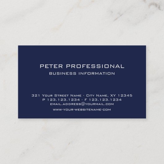 22 Marine Carte de visite professionnelle moderne  (Devant)