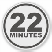 22 minuten sticker (Voorkant)
