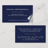22 Moderne Carte de visite professionnel bleu arge (Devant / Derrière)