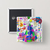 22 oktober, Birthday Square Button (Voorkant /achterkant)