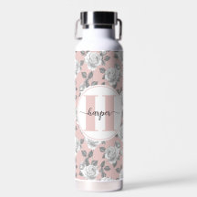  22 oz. Jardin rose Monogramme Bouteille d'eau ros