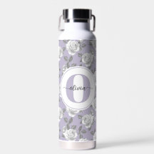 22 oz. Roos Tuin Monogram Lavendel Waterfles