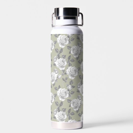 22 oz.Rose Jardin Monogramme Sage Green Bouteille (Arrière)