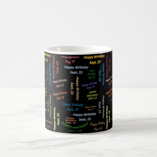 22 septembre Mug d'anniversaire (Centre)