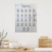 22 Tabel White Reflections Wedding Seating Chart Poster (Keuken)