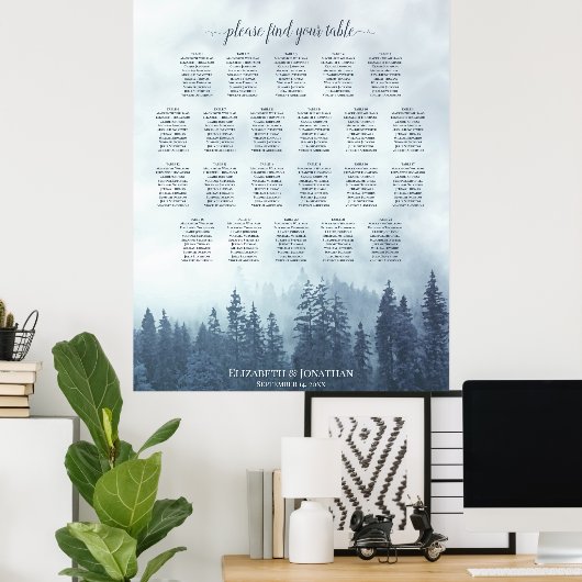 22 Tableau Arbres à pin bleu Mariage Tableau de si (Bureau à domicile)