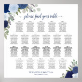 22 Tableau Boho bleu Mariage floral (Devant)