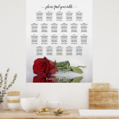 22 Tableau Élégant Mariage de Rose Rouge (Cuisine)
