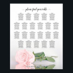 22 Tableau Élégant Mariage rose rose<br><div class="desc">Cet élégant tableau de 22 sièges mariages de table présente une belle photo d'une rose rose rose vif réfléchissant dans l'eau avec des vagues et des ondulations. Le titre dit "s'il vous plaît trouvez votre table" dans la calligraphie de script dentée. Il y a de la place pour les noms...</div>