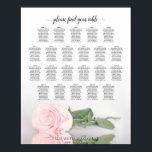 22 Tableau Élégant Mariage rose rose<br><div class="desc">Cet élégant tableau de 22 sièges mariages de table présente une belle photo d'une rose rose rose vif réfléchissant dans l'eau avec des vagues et des ondulations. Le titre dit "s'il vous plaît trouvez votre table" dans la calligraphie de script dentée. Il y a de la place pour les noms...</div>