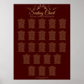 22 Tableau Gold & Auburn Brown Mariage Siating Cha (Devant)