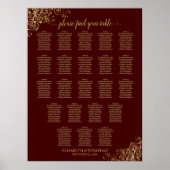 22 Tableau Mariage Places de siège Auburn & Gold L (Devant)