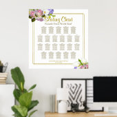 22 Tableau Mariage Platine Or et rose Floral (Bureau à domicile)