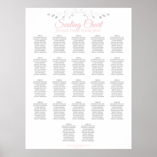 22 Tableau Mariage rose et gris (Devant)