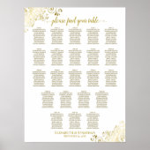 22 Tableau Mariage Sièges Frilles blanc et or (Devant)