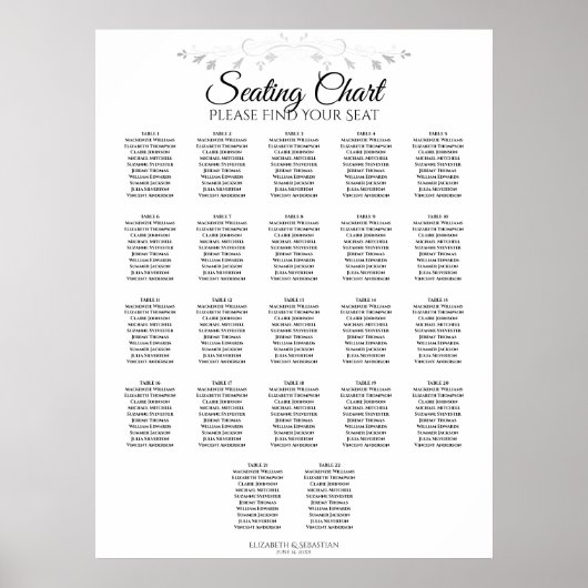 22 Tableau Simple Mariage blanc (Devant)